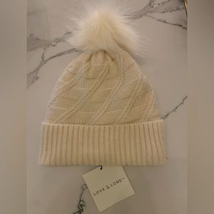 New with tags- Love and Lore- white winter toque / beanie